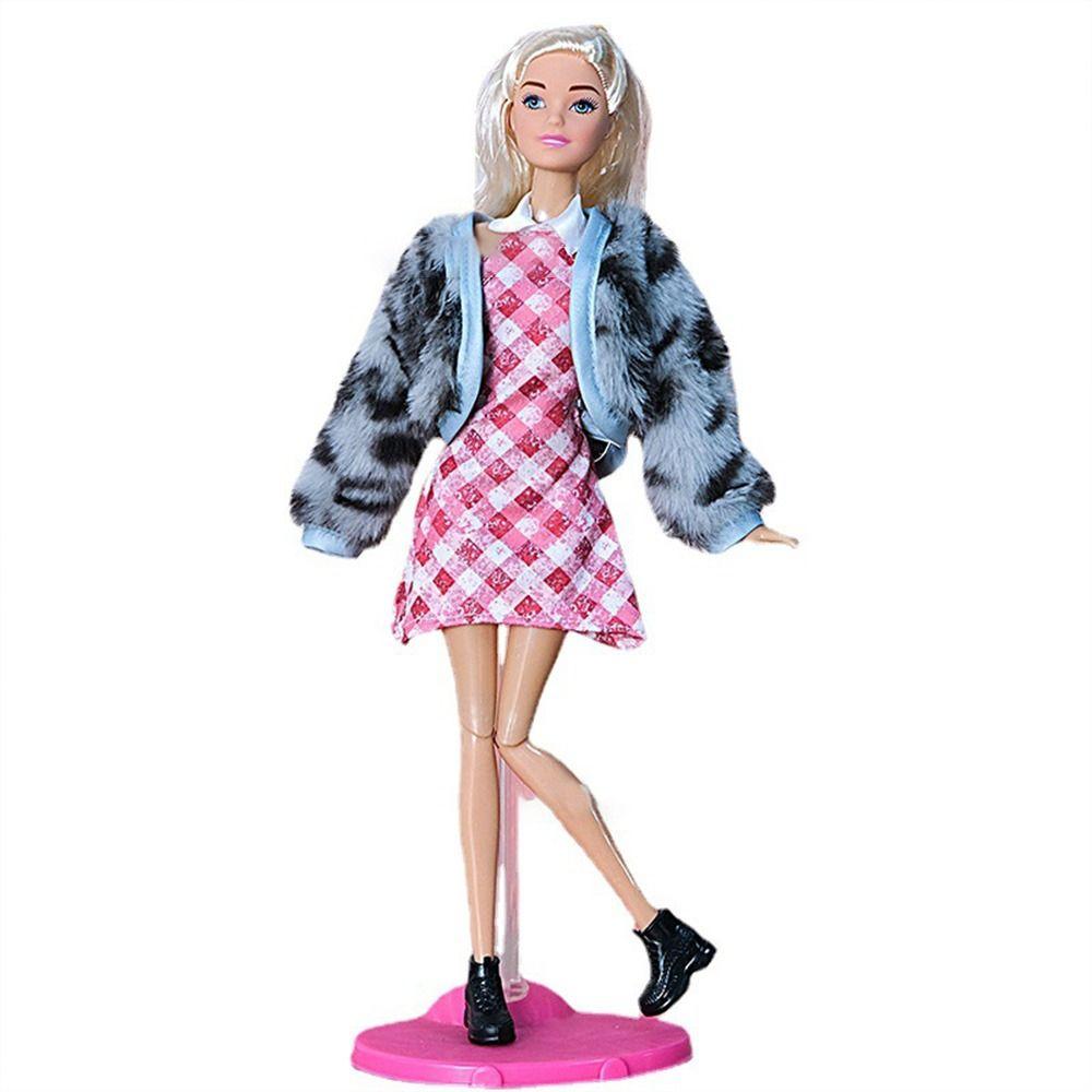 1 Set Newest DIY Kids Gift Toy Plush Coat Casual Wear Dolls Skirt Girl Clothes