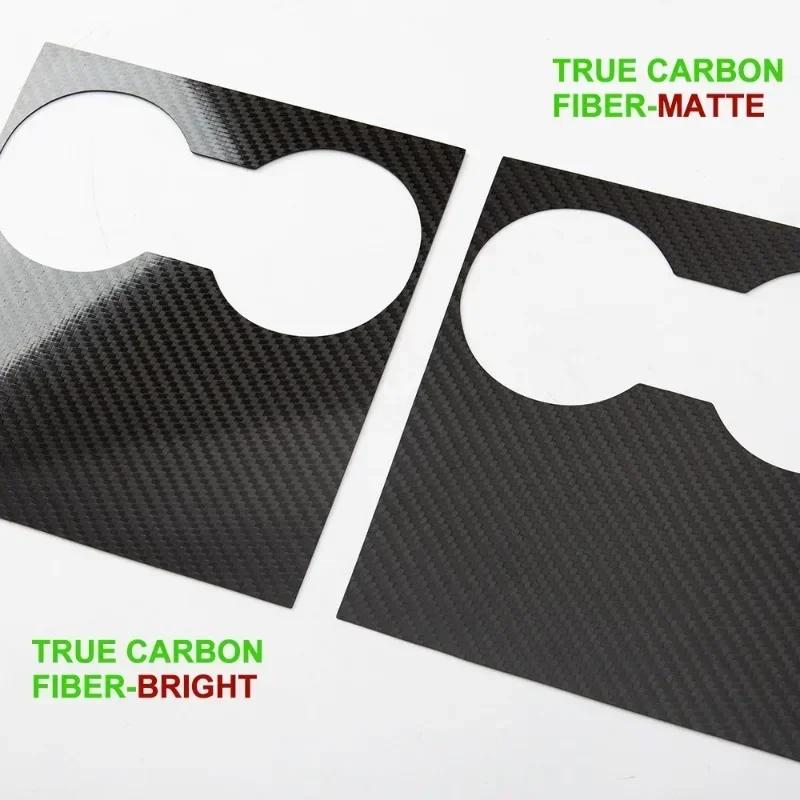 Крышка центральной консоли для Tesla Model 3 Y Настоящее углеволокно Панель отделки подлокотника центрального управления Аксессуары для интерьера автомобиля 2025-2025