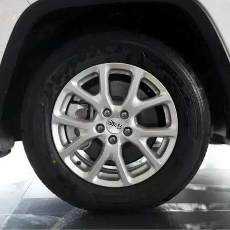 56/64mm Car Wheel Center Hubcaps Cover Badge for Jeep Tj Compass Grand Commander Cherokee Renegade Liberty Patriot Accessories
