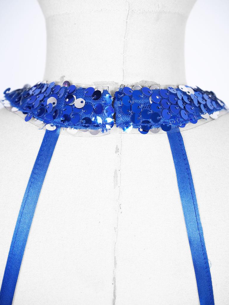 Children Sequin Jazz Ballet Dance Performance Costume Prom Party Playsuit Wide Leg Pants Fancy Dress-up Bodysuit