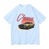 Classic Car Print Anime Tee-shirt Women Men Clothes Vintage Vehicle Short Sleeve Harajuku Unisex O-neck Tops Oversize Streetwear