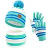 Kids Winter 3-Piece Set Warm Scarf Hat Gloves 6-10 Years