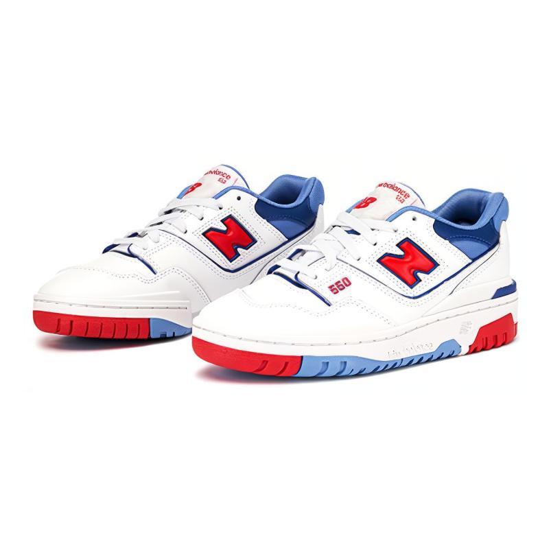 New Balance 550 Белый Настоящий Красный Атлантический Синий Кроссовки GS GSB550CH