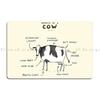 Hereford Cattle Knowledge Cow Poster Art Wall Decor Art Breeds Of Beef Cattle Metal Plaque Funny Rusty Designs Tin Sign Poster