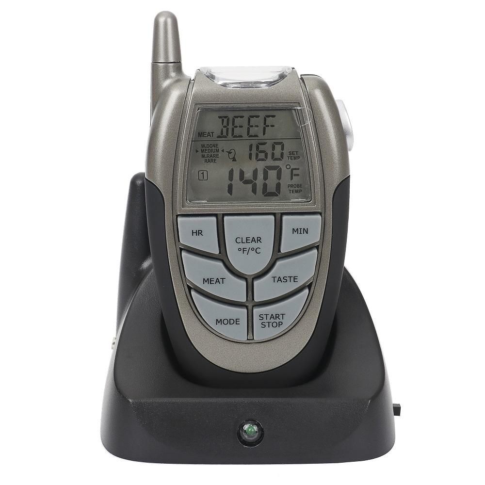 Цифровой термометр для мяса с дистанционным управлением, водонепроницаемый, с щупом из нержавеющей стали, для барбекю, гриля, духовки