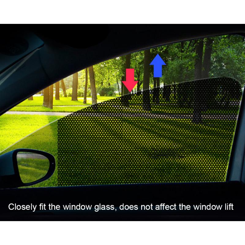 2 шт. 42x38 см DIY наклейки для автомобиля солнцезащитные козырьки защита от солнца оконная крышка черный солнцезащитный козырек из ПВХ боковое окно щиток с небольшими отверстиями