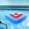 Inflatable Drink Holder Floating Swimming Pool Cup Holder with 6 Holes PVC Drinking