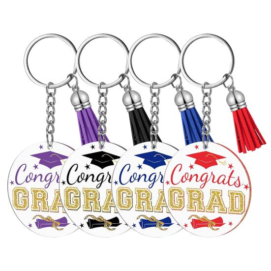 30 шт. Акриловые брелки для ключей с выпускным, поздравляю с выпускным, с кисточкой, класс