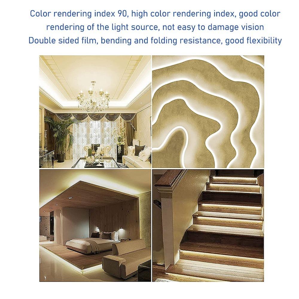 1000LM/M Light Strip 5 Meters LED Tape Light High Brightness COB Light Ribbon  Kitchen Decor