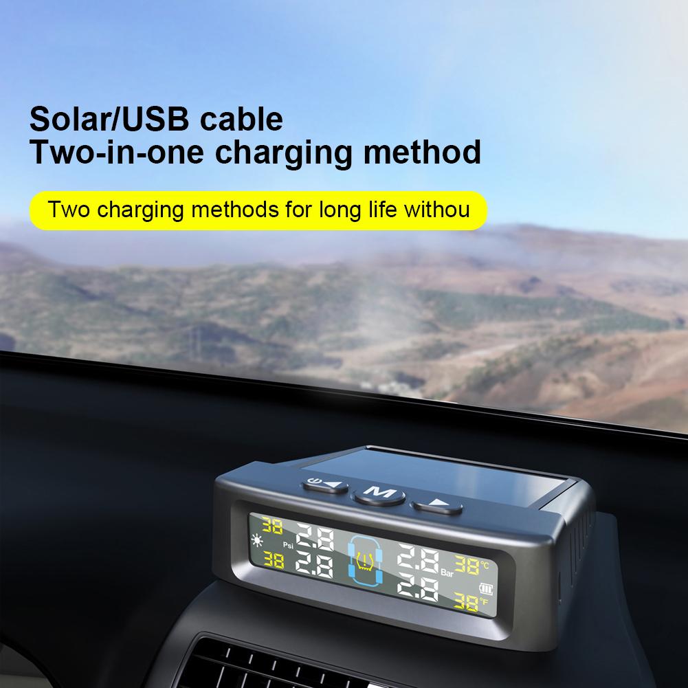 Tire Pressure Monitoring System 4 Sensors Tire Pressure Monitor System Universal TPMS for Car Sedan SUV