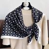 Korean New Polka Dot Twill Fashionable Beach Towel with Sunscreen Scarf for Women's Professional Scarf for Summer