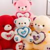 Heart Bear Plush Toy Love Stuffed Animal Pillow Sleep Pillow Plush Bear Doll  Birthday