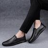 Мужские модные тенденции Кожаные мокасины Туфли мужские черные для официальных вечеринок Деловые переговоры Социальные офисные удобные туфли с круглым носком