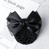 Lady Nurse Bowknot Ribbon Stripe Women Barrette Net Bun Crochet Net Bun Hair Cover Net Bun Snood
