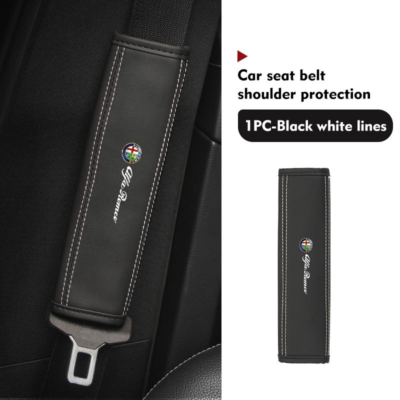 AJKRY1 Car Seat Belt Cover Shoulder Pad Protector Cover Safety Belt Padding Pad Cushion For Alfa Romeo Giulietta GT 159 147 156 Mito