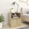 VidaXL Bedside Table Sonoma Oak 40x40x50 Cm Chipboard