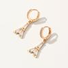 Tower Shape Dangle Earrings for Women 2025 New Fashion Zirconia Earring Golden Wedding Party Jewelry Accessories