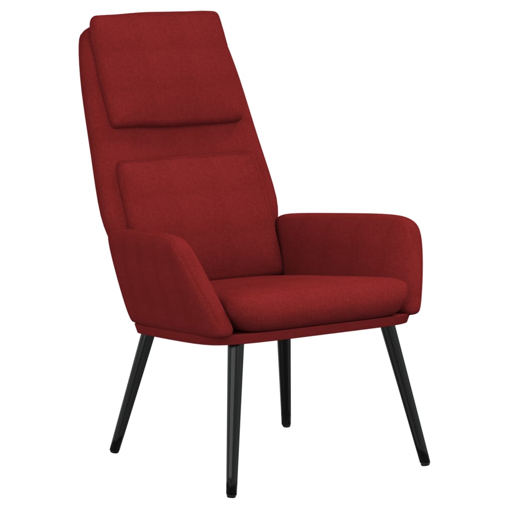 Recliner Chair Fabric Wine Red