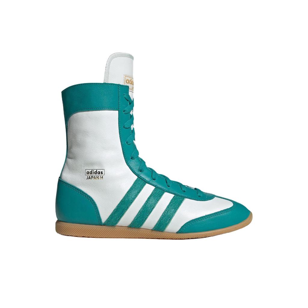 Adidas Originals Japan Wrestling Boots Comfortable Versatile High Top Lifestyle Casual Shoes Women Footwear White Green JQ9674