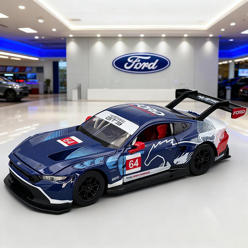 НОВЫЙ 1/24 Ford Mustang GT Легкосплавная Модель Гоночного Автомобиля Игрушка Литье под Давлением Металлическое Литье Звук и Свет Автомобильные Игрушки Для Детей Транспортное Средство