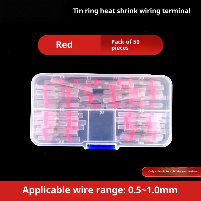 50/70/100Pcs Electric Copper Tape Solder Sleeve Waterproof Solder Seal Tin Ring Heat Shrink Butt Wire Connector Terminal