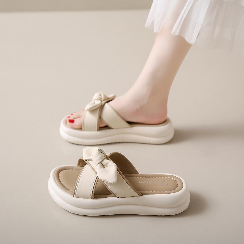 Толстые тапочки женские летние верхние наряды One Word Drag Cross Fairy с юбкой пляжные сандалии модные женские летние дышащие туфли