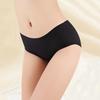 Женское бесшовное нижнее белье, трусики со средней талией, нижнее белье из ледяного шелка, дышащие удобные трусы, приятные для кожи трусы