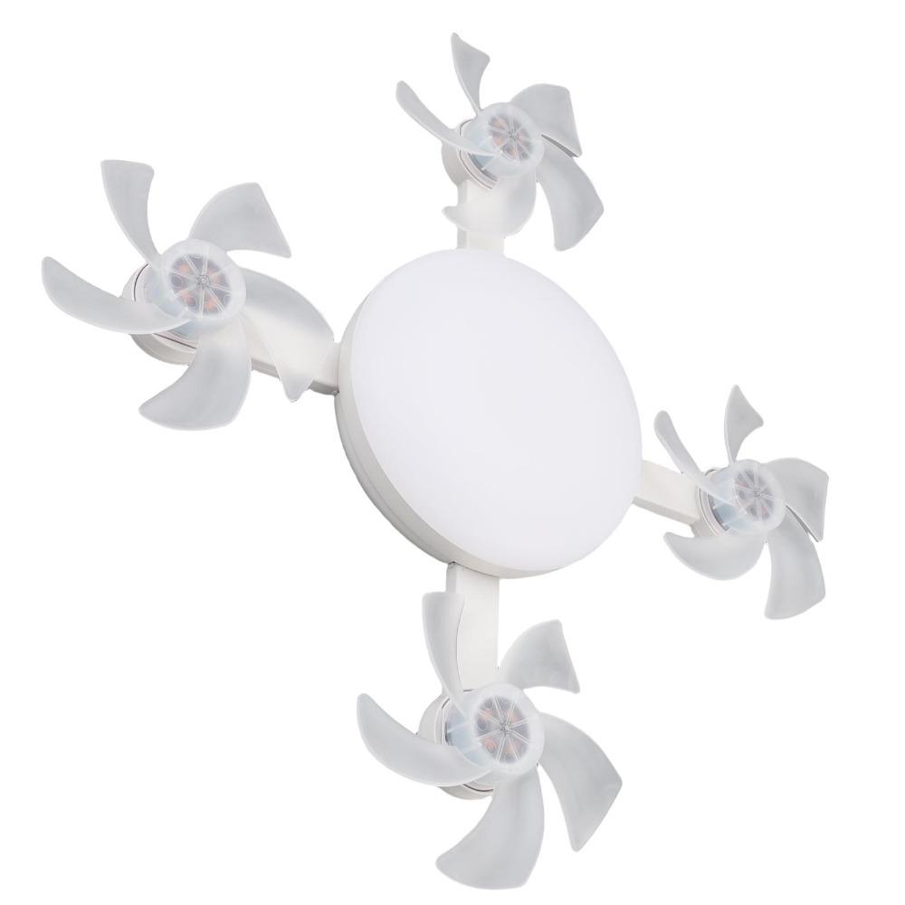 with Remote Control Socket Fan Light 3 Colors Lamp Plug in Ceiling Fan Living Room