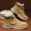 Зимне-осенние мужские ботинки, высокие кеды в стиле кэжуал, дизайнерские мужские ботильоны с противоскользящей подошвой, уличные ботинки на толстой подошве, мужские рабочие ботинки, новые