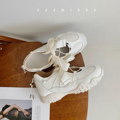 Модные балетки с внутренним усилением 7 см повседневные кроссовки на платформе с бантом серебристые туфли Мэри Джейн