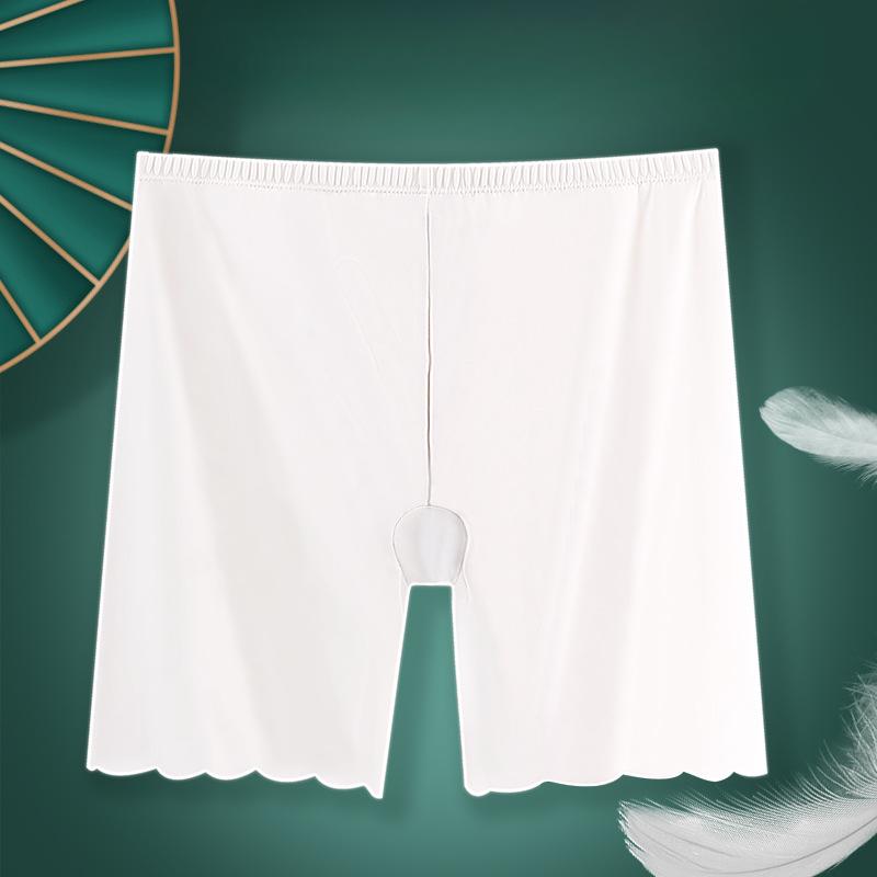 Большие размеры женские новые тонкие защитные брюки Ice Silk Base нескользящие боксеры-трусы