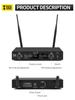 Двойной беспроводной UHF FM головной микрофон с поясным передатчиком U771 для выступлений и совещаний