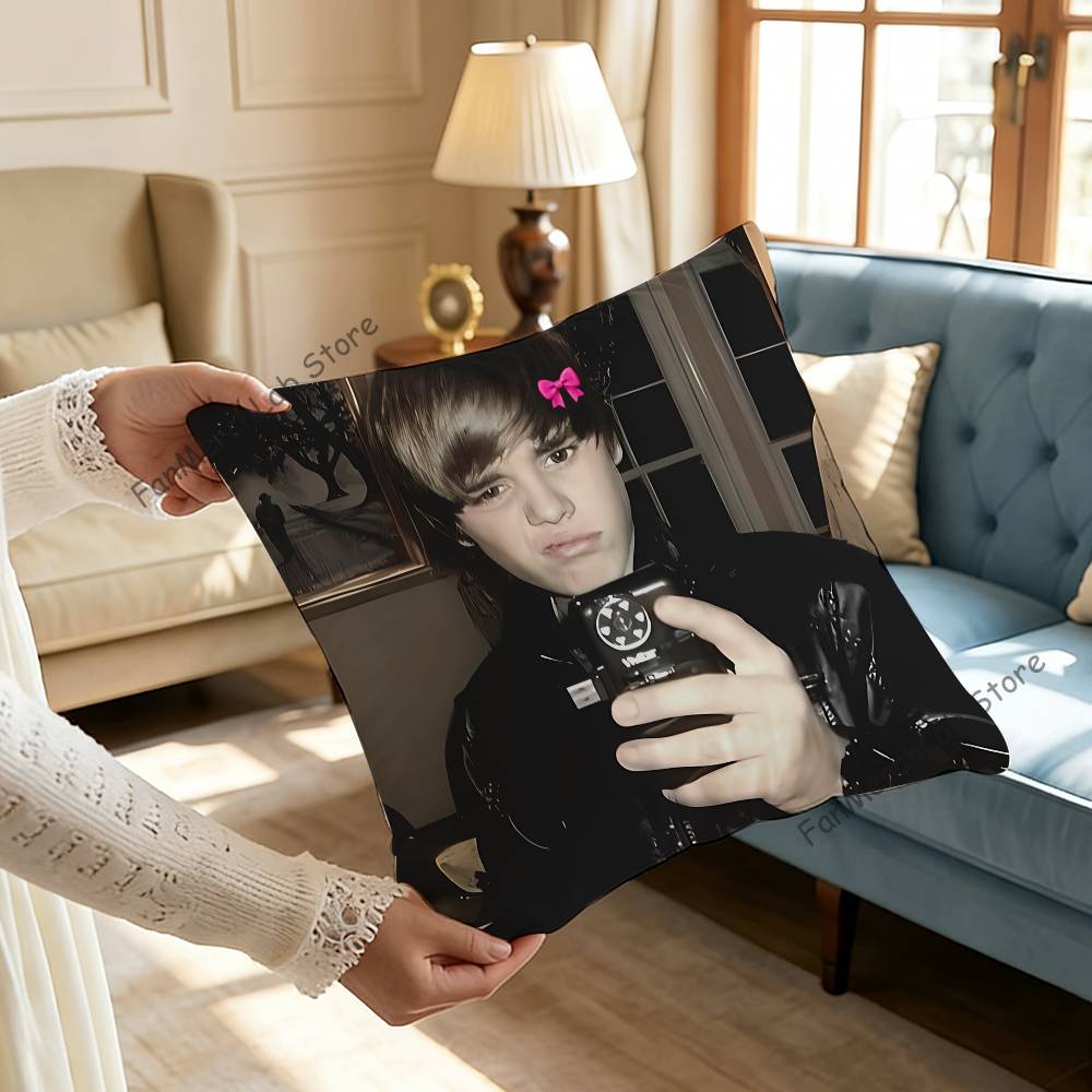 Singer JJustin BBieberS Pillow Case Ultra Soft Skin Friendly Fabric Cloud Like Comfort Concealed Zipper