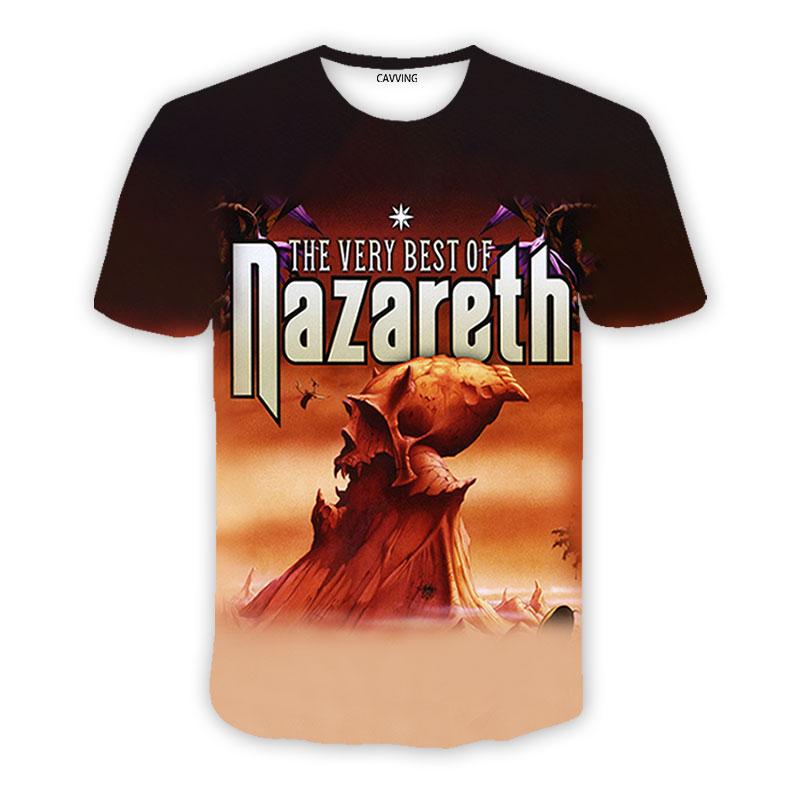 CAVVING 3D Printed  Nazareth Band  Casual T-shirts  Hip Hop Tee Shirts Harajuku Styles Tops Clothing for Men/women