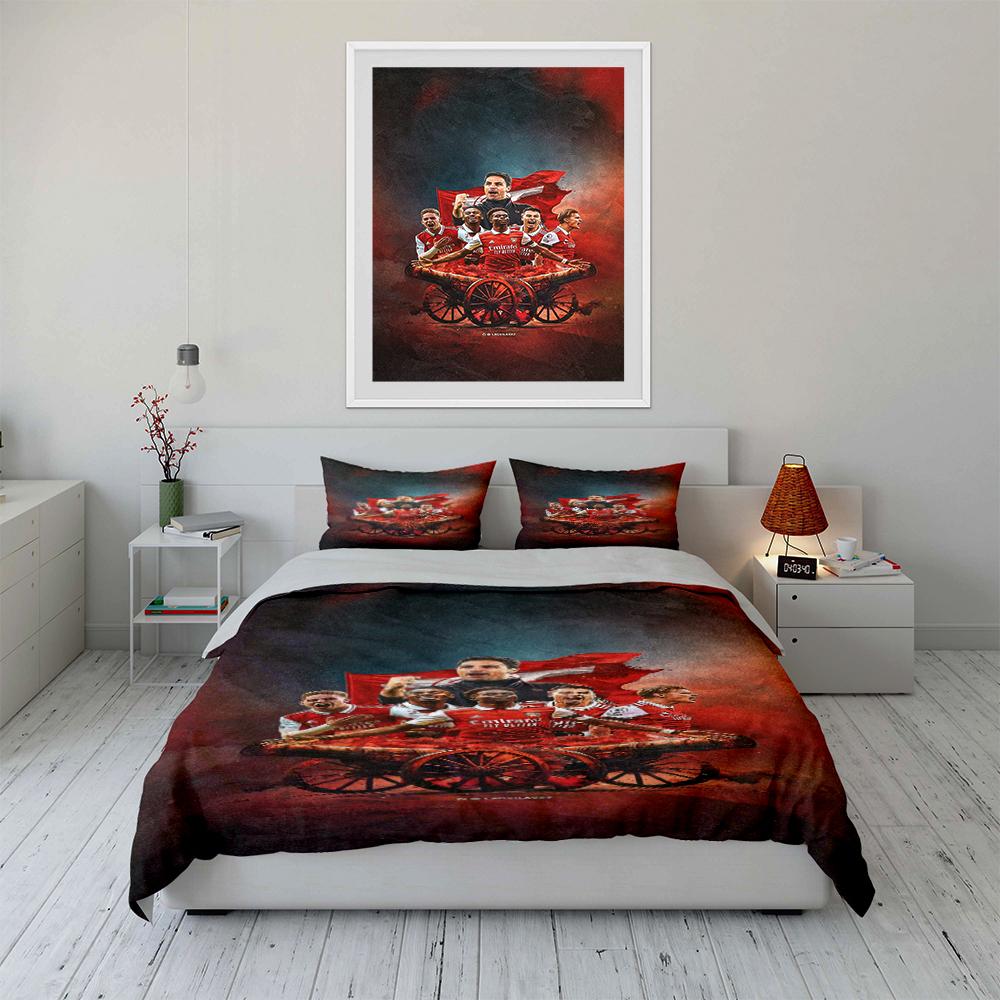 "Football Team Bedding Set" Bedding set (1 duvet cover, 2 pillowcases, duvet not included)