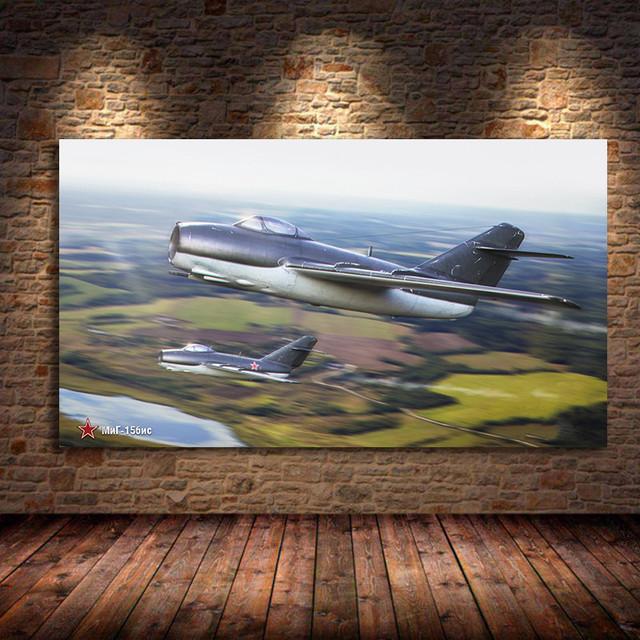 Bf109 Fighter Air Combat Monoplane Fighter Canvas Painting Classic Aircraft Living Room Home Bedroom Decoration Wall Art Picture
