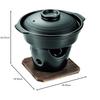 Pearl Metal Ceramic Sukiyaki Pot with Stovetop Set, Japanese Kaiseki Style, HB-5221