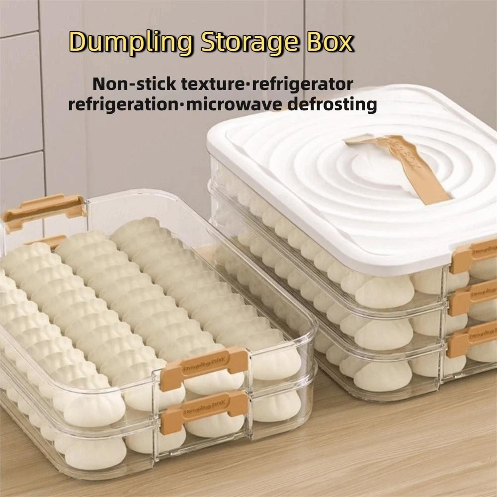 Plastic Dumpling Storage Box Sealed Food Egg Frozen Box Practical Food Storage Container Kitchen