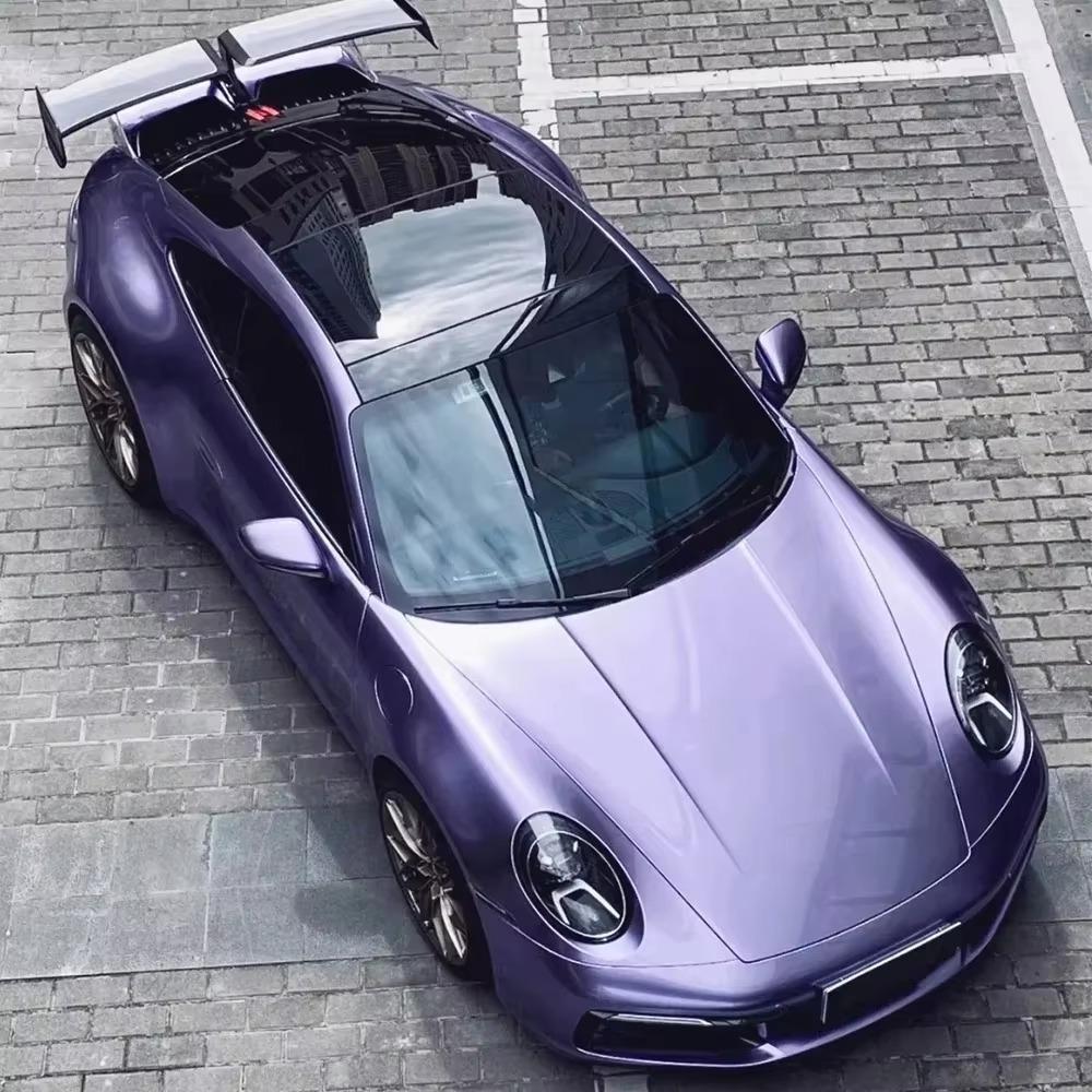 Ksticker Высококачественная ПЭТ-пленка для обтяжки автомобилей Liquid Metal Viola Purple для полной или частичной оклейки кузова Автомобильное покрытие, устойчивое к царапинам