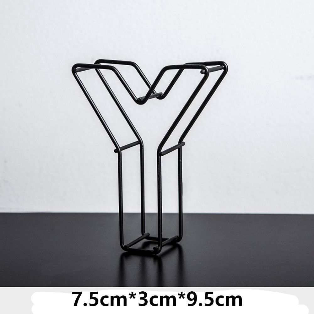 Photography Props Metal Hollow Letter Wrought Iron Alphabet Doorplate Sign Home Decoration