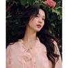 Qiu Shui Yi Ren Elegant Ruffle V-Neck Chiffon Blouse