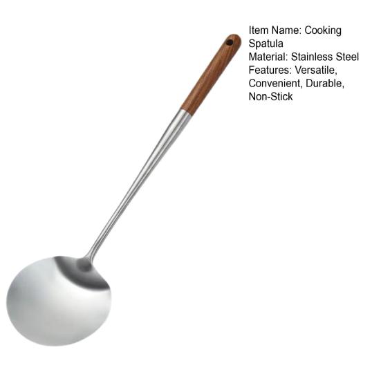 Лопатка для приготовления пищи с антипригарным покрытием, лопатка для приготовления пищи из нержавеющей стали с термостойкой ручкой, домашняя кухня