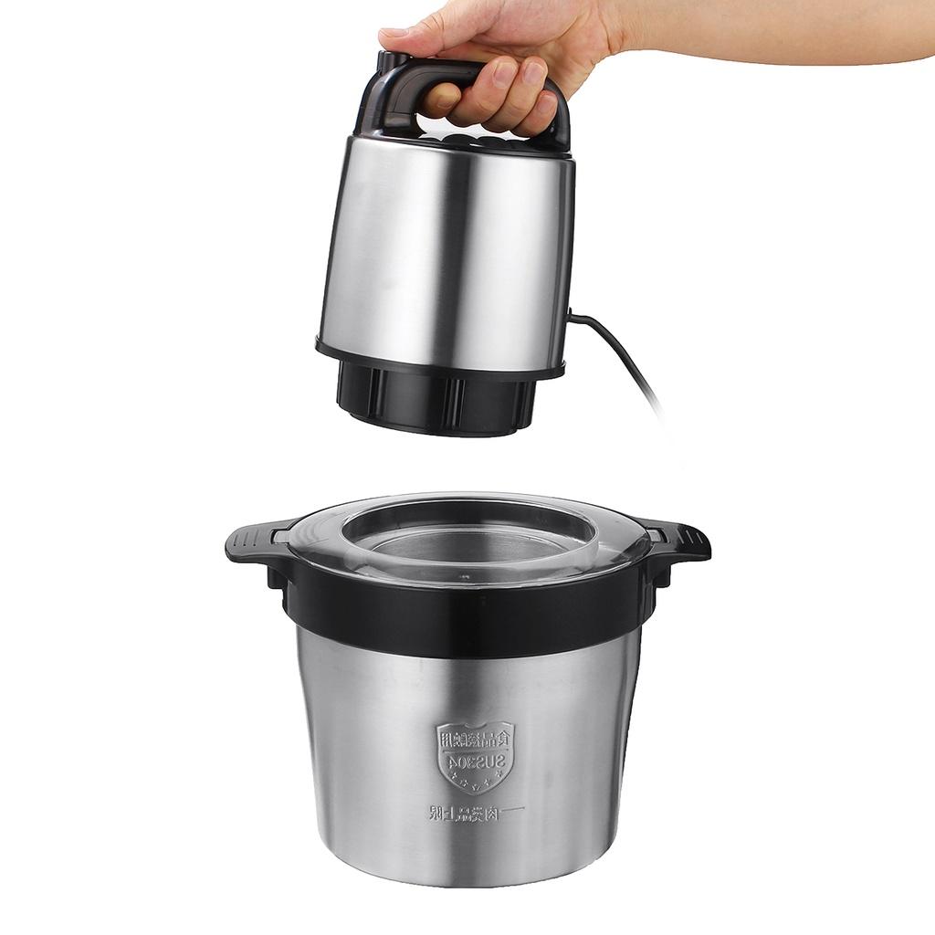 1800W 6L Meat Grinders Stainless Steel Electric Mincer Chopper 2Speed 4 Blades Auto Food Mixer Blender Cooking Machine