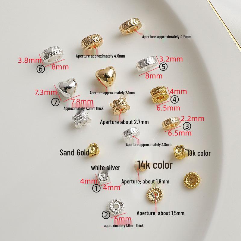 Позолоченные (14K Gold-Filled) бусины-разделители в виде цветочного колеса для браслетов и ожерелий ручной работы