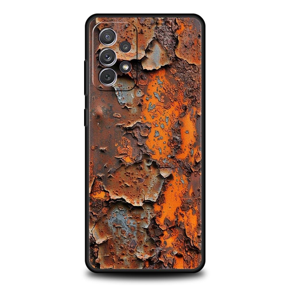 Винтажный индустриальный стиль Ржавый чехол для телефона для Samsung Galaxy A55 A35 A15 A14 A13 A25 A54 A51 A71 A72 A73 A32 A52 A41 5G Мягкий ТПУ