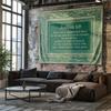 NIPINUS Christian Wall Tapestry with Bible Verses - Joshua1:9,Large tapestry wall hanging,Green Retro Motivational Flags Tapestry for Bedroom, Dorm,