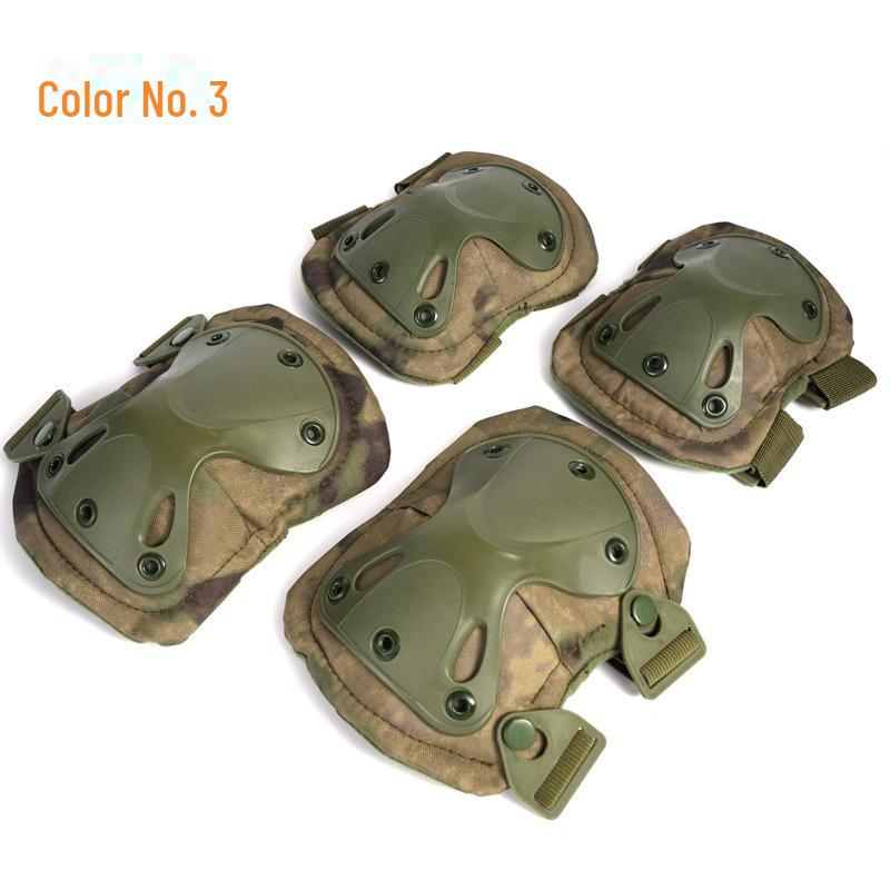 Комплект тактических наколенников и налокотников - 4 шт. для тренировок, боя, езды на велосипеде, спорта и защиты запястья