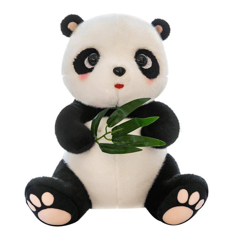 Adorable White Plush Panda Bear Toy Soft Pp Cotton Stuffed Animal For Kids Gifts
