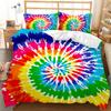 Комплект постельного белья Boho Tie Dye, комплект постельного белья в стиле хиппи, комплект постельного белья синего и фиолетового цвета для двоих, цыганский комплект постельного белья размера «king-size», полиэстеровый чехол для одеяла