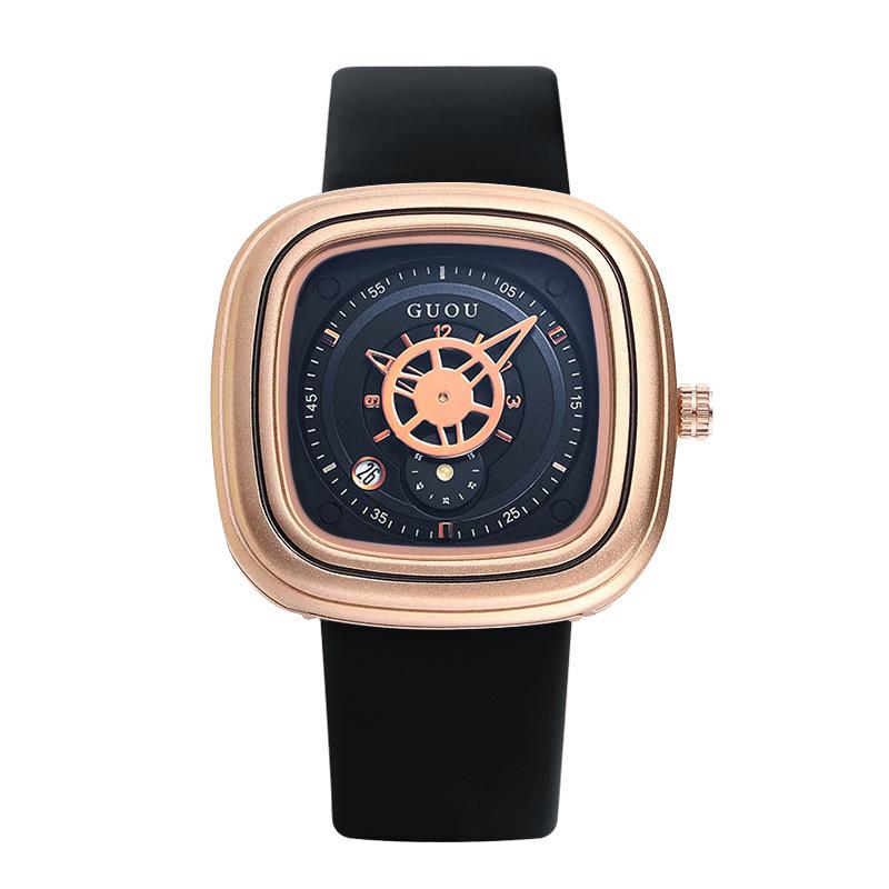 New Simple Casual Women's Watch Fashionable Silicone Band Light Luxury Niche Square Quartz Watch